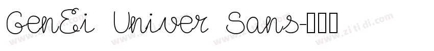 GenEi Univer Sans字体转换
